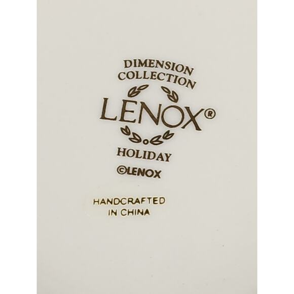 Lenox Holiday Round Joy Dish Serving Bowl 4 1/2" Gold Trim 20s New w/ Box Vtg - Picture 8 of 12